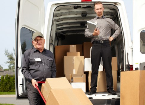 Removal van ready for a local move in Sutton