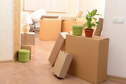 Professional packing materials and labelled boxes in Sutton